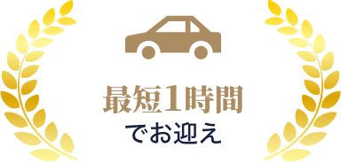 最短1時間でお迎え