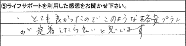 とても良かったのでこのような格安プランが定着したら良いと思います